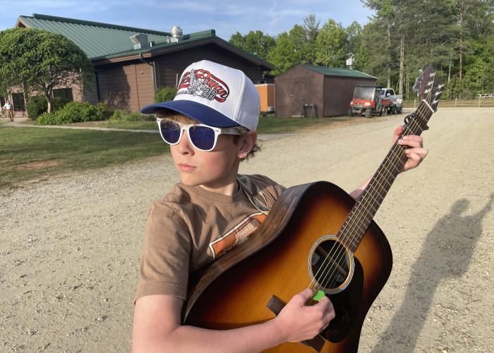 Picker posing with guitar